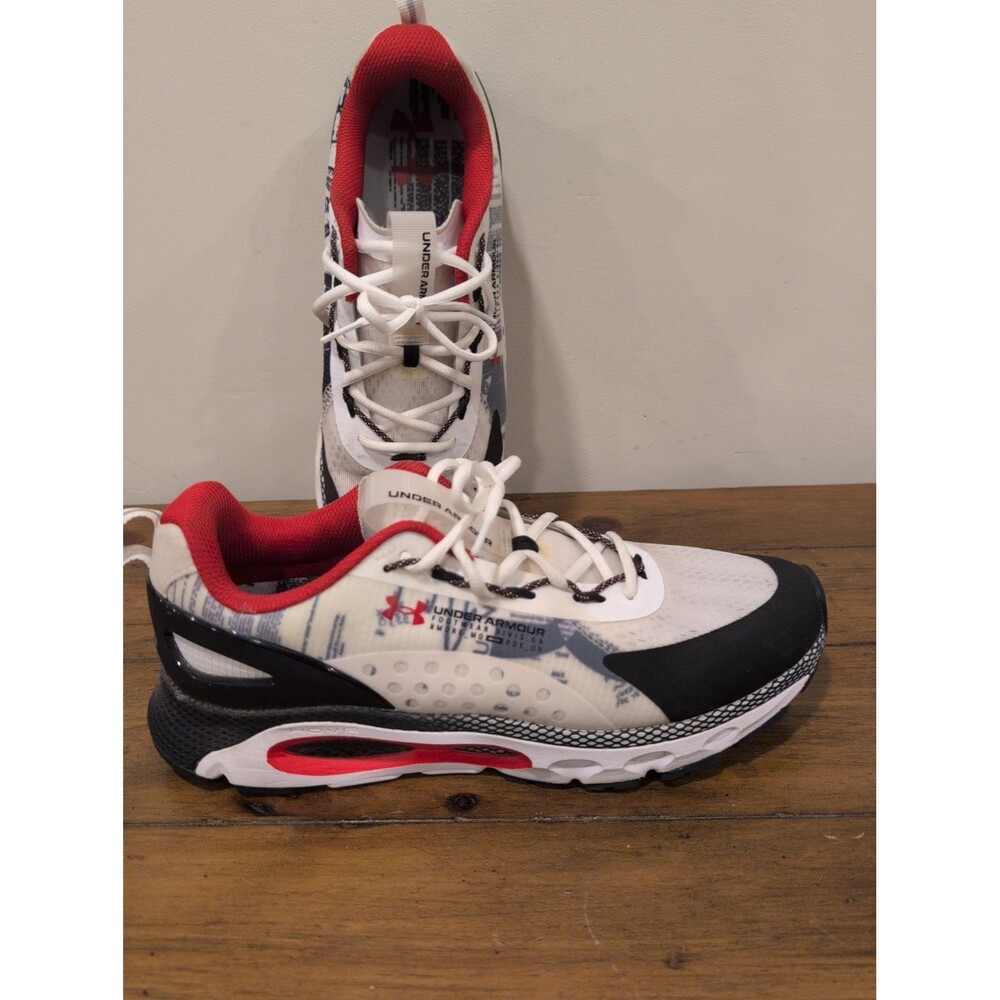 Under Armour HOVR Infinite Summit 2 Mens Size 11 Running Shoes White/Black/Red